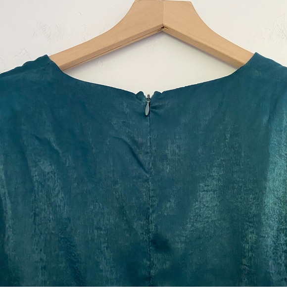 Lulu’s Wrapped Up In Love Dark Green Satin Faux-Wrap Midi Dress NWT - Picture 12 of 13